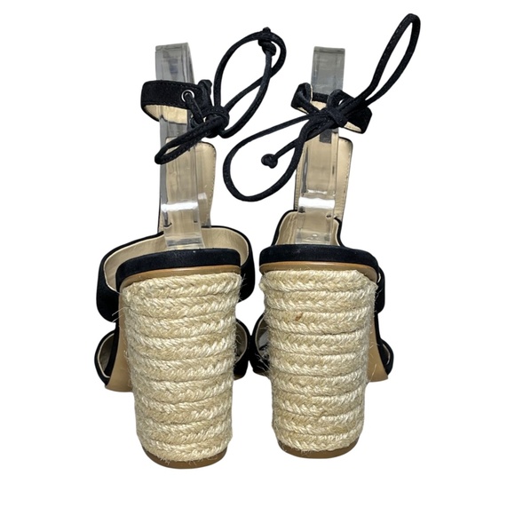 Botkier Alexia Size 8.5 Black Suede Leather Block Heel T-Strap Sandals Shoes - Picture 7 of 11